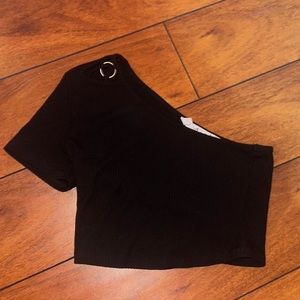 Emma & Sam One Shoulder Crop Top